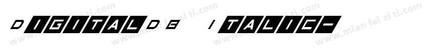 DigitalDB Italic字体转换